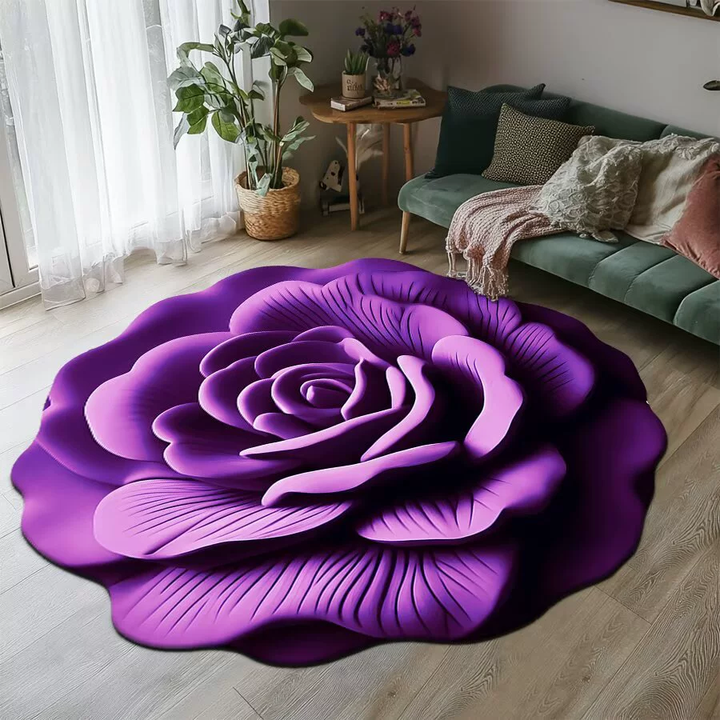 Stunning 3D floral-pattern diatomite bath mat