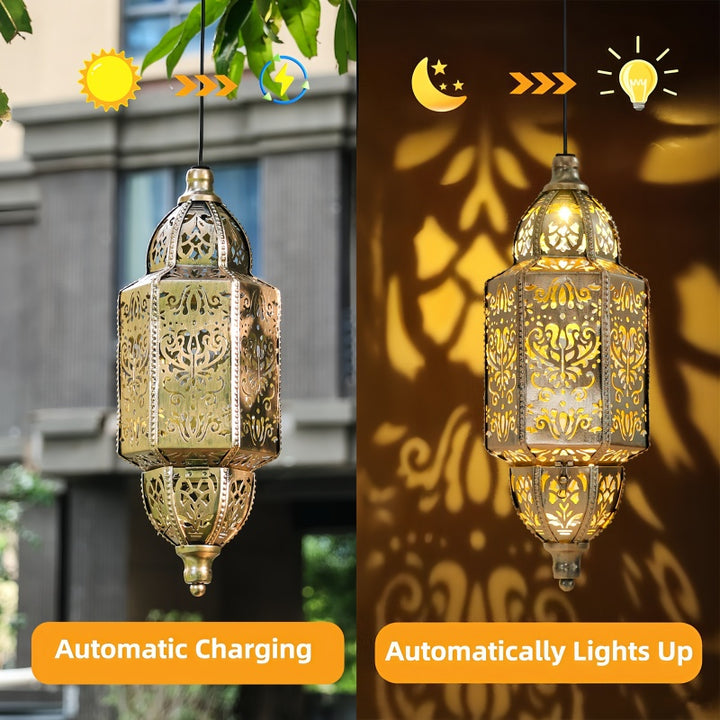 Solar-Powered Cutout Ambient Projection Garden Light