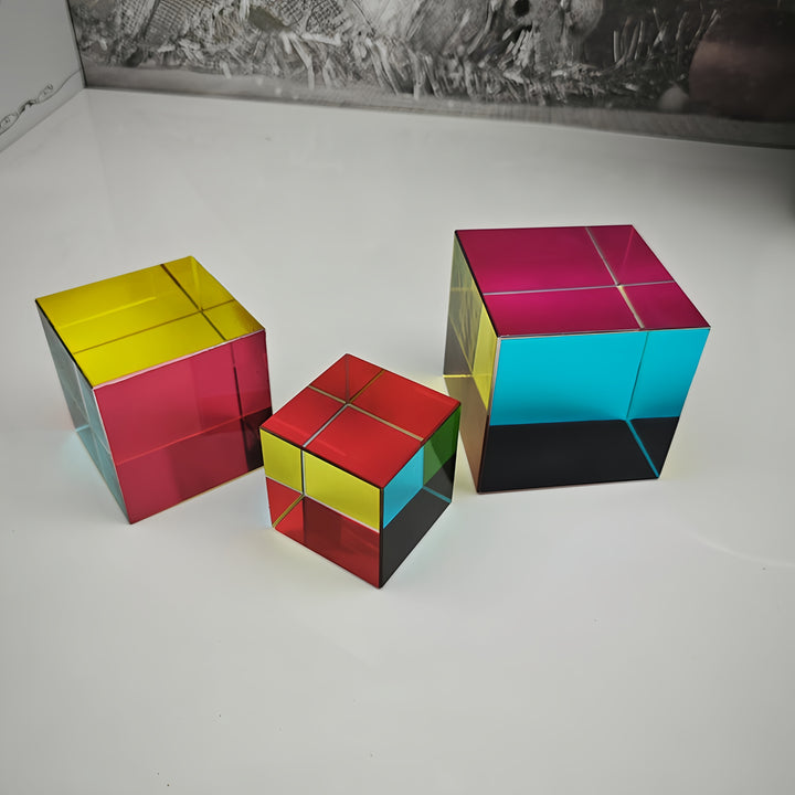 Multicolor Solid Crystal Cube Stress-Relief Puzzle Toy