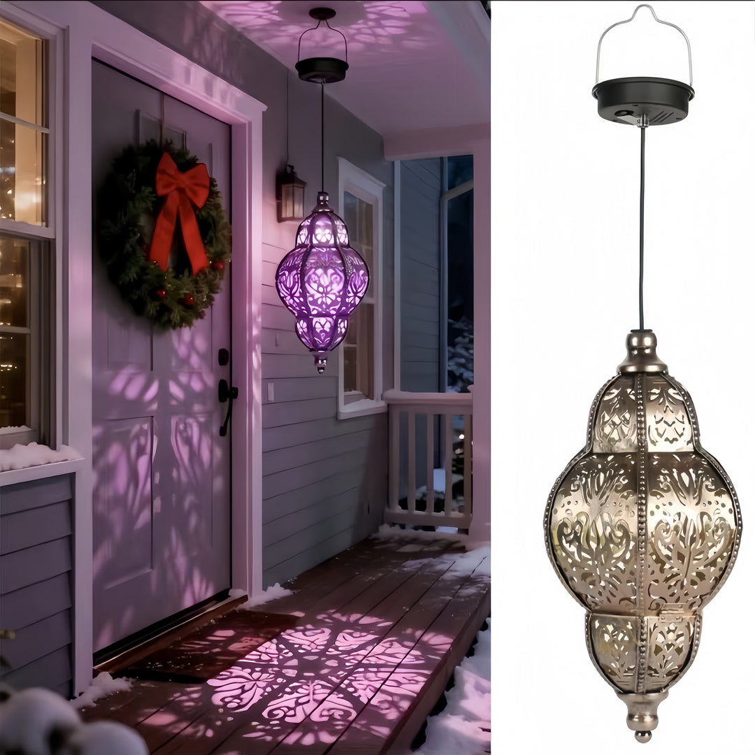 Solar-Powered Cutout Ambient Projection Garden Light
