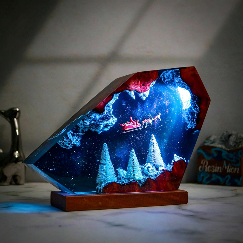 Winter Forest Santa Claus Decorative Lights