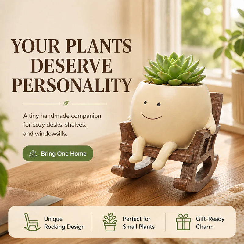 Creative Wobbly Mini Smiley Face Flowerpot