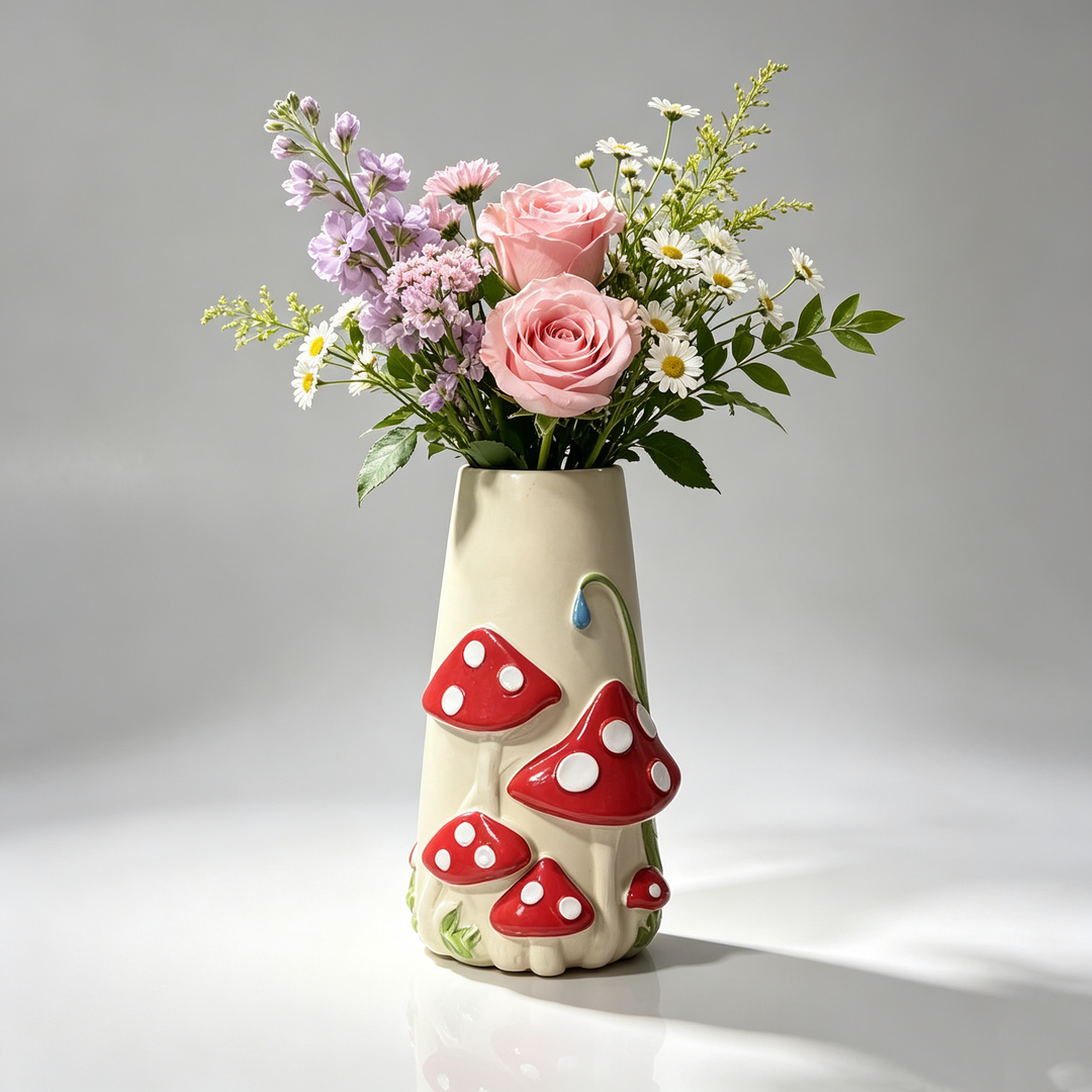 New mushroom-shaped resin flowerpot