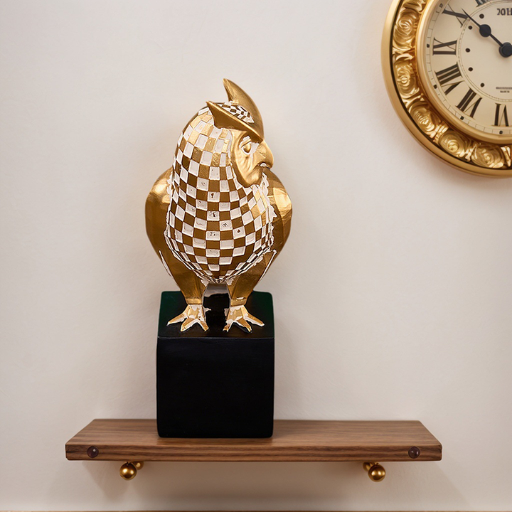 High-end gold owl ornament
