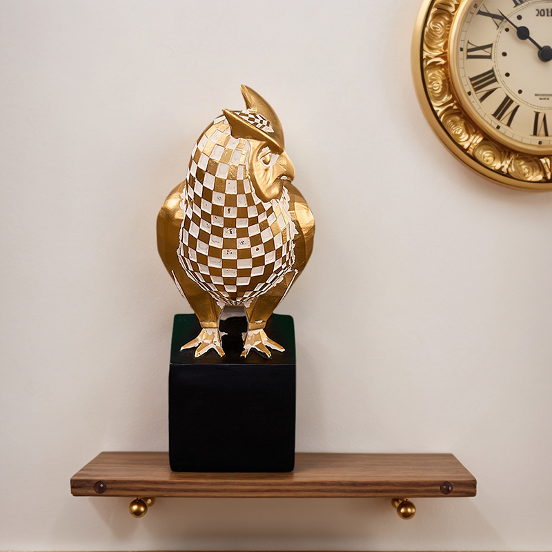 High-end gold owl ornament