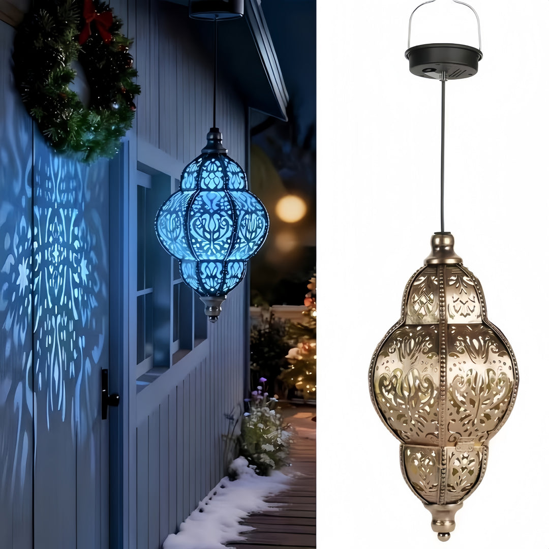 Solar-Powered Cutout Ambient Projection Garden Light