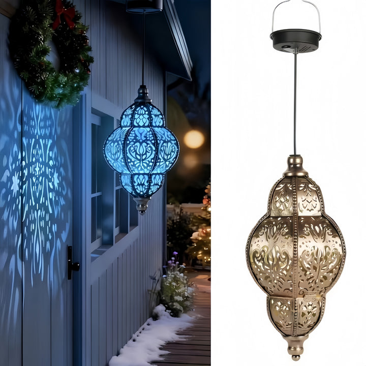 Solar-Powered Cutout Ambient Projection Garden Light