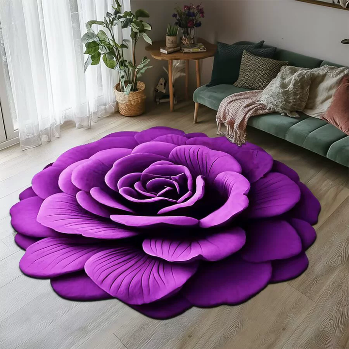 Stunning 3D floral-pattern diatomite bath mat