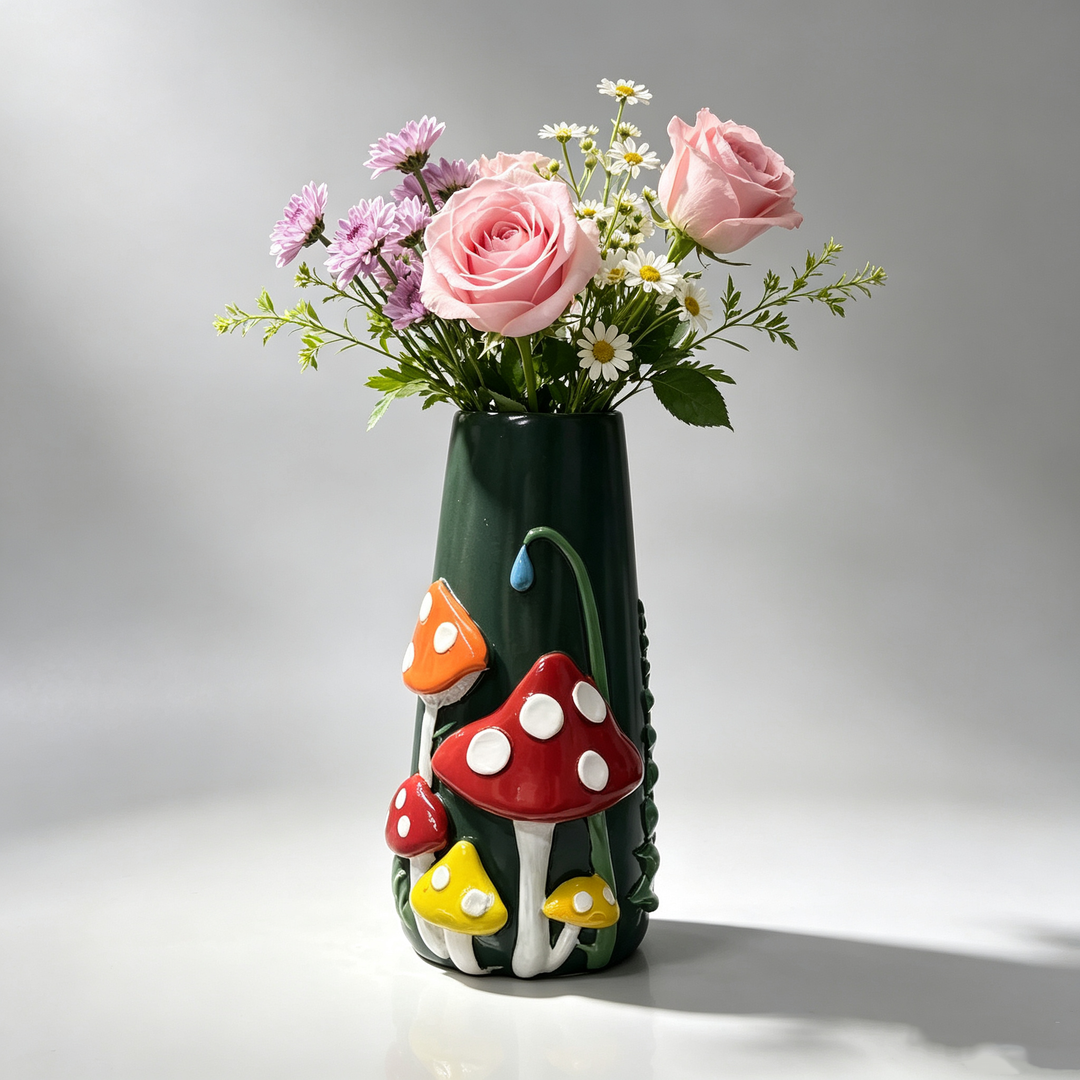 New mushroom-shaped resin flowerpot