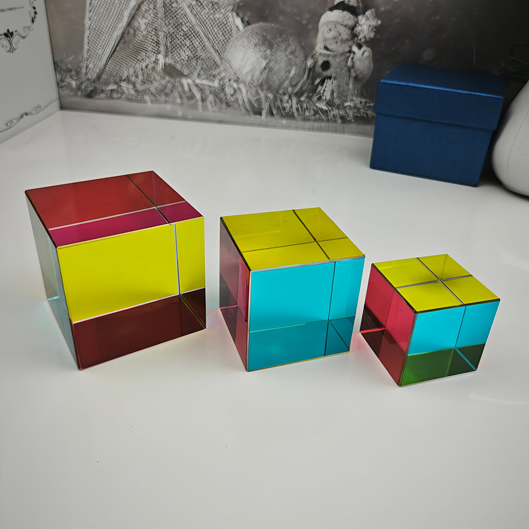 Multicolor Solid Crystal Cube Stress-Relief Puzzle Toy