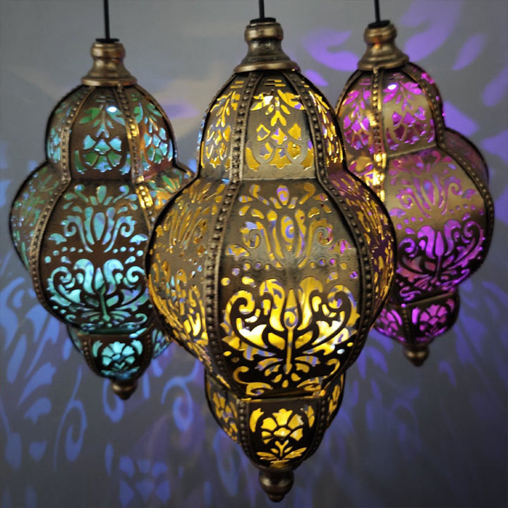 Solar-Powered Cutout Ambient Projection Garden Light