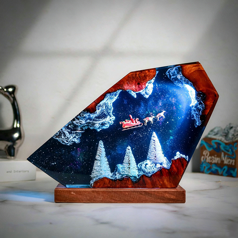 Winter Forest Santa Claus Decorative Lights