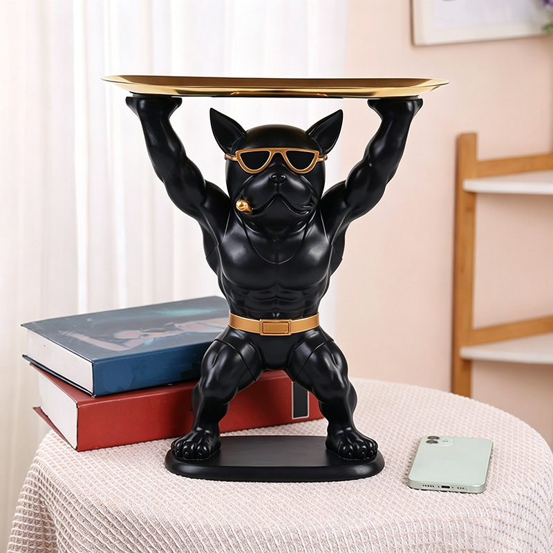 Creative Bulldog Ornament & Storage Tray