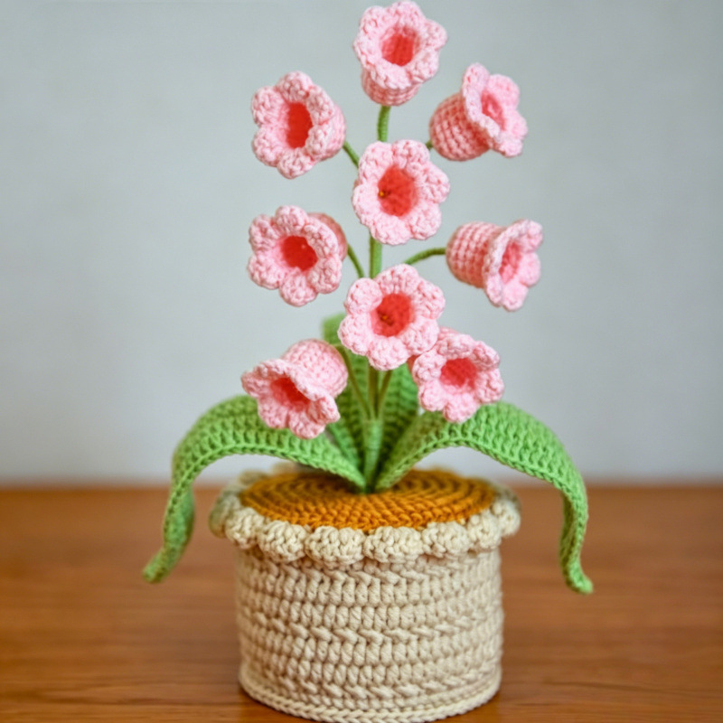 Exquisite Hand-Woven Yarn Potted Plant