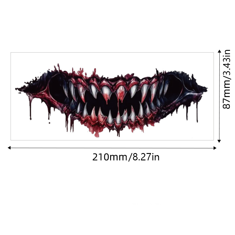 Spooky Waterproof "Big Mouth" Party Makeup Stickers