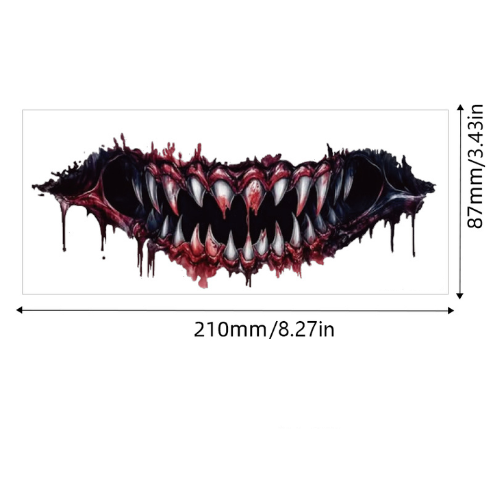 Spooky Waterproof "Big Mouth" Party Makeup Stickers