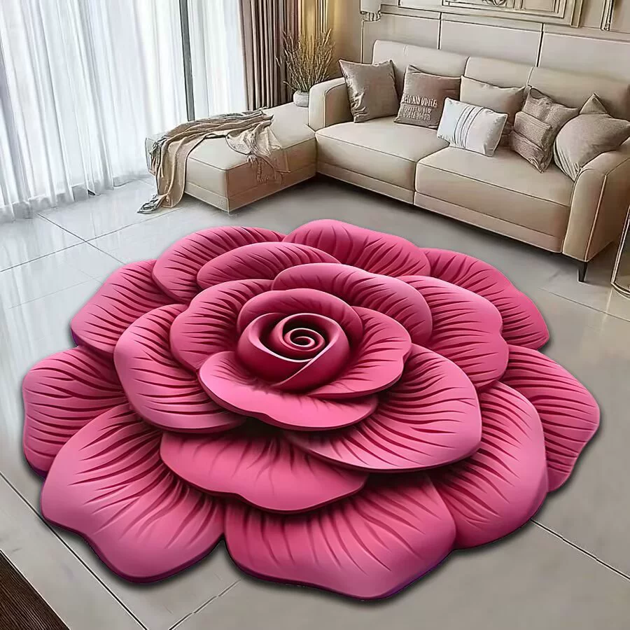 Stunning 3D floral-pattern diatomite bath mat