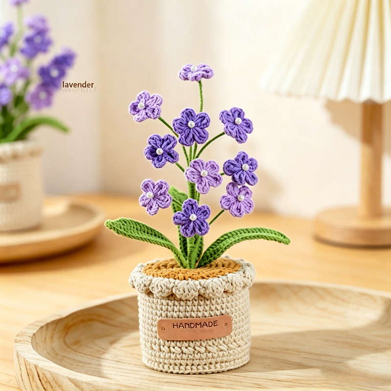 Exquisite Hand-Woven Yarn Potted Plant