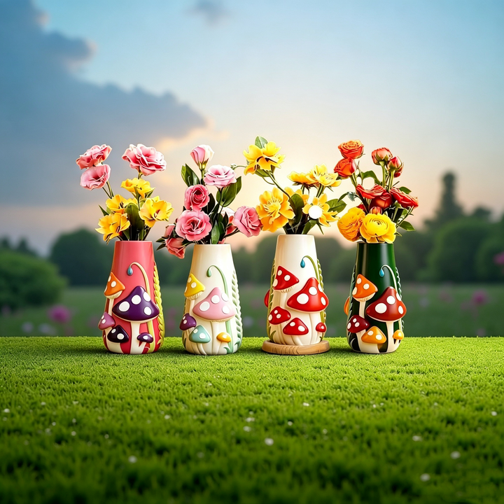 New mushroom-shaped resin flowerpot