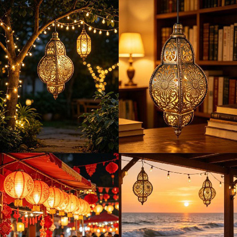 Solar-Powered Cutout Ambient Projection Garden Light