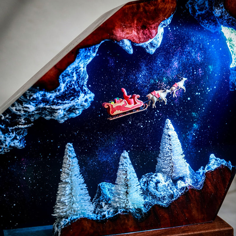 Winter Forest Santa Claus Decorative Lights