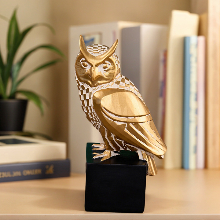 High-end gold owl ornament