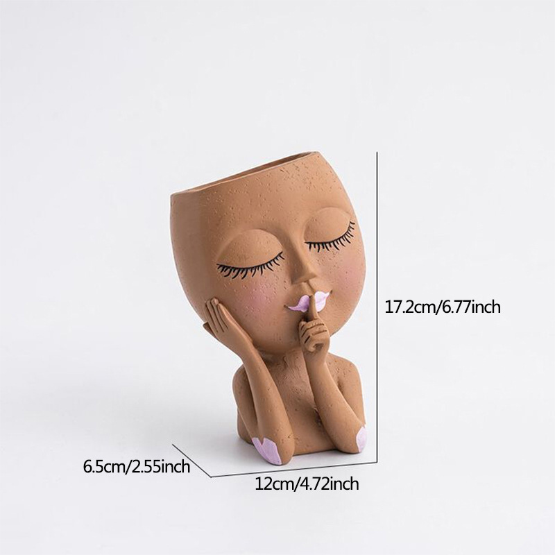 Face-Shaped Planter Decoration
