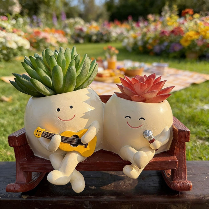 Fun resin succulent planter