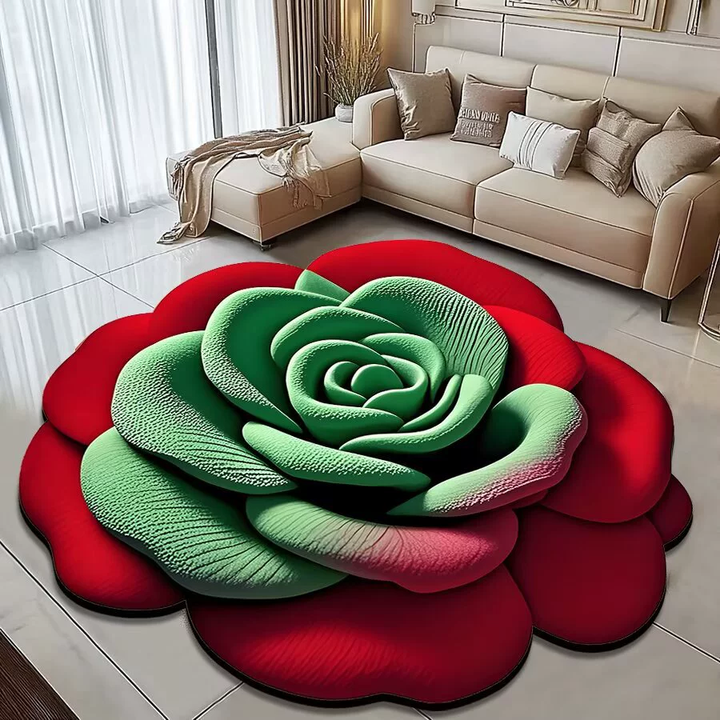 Stunning 3D floral-pattern diatomite bath mat