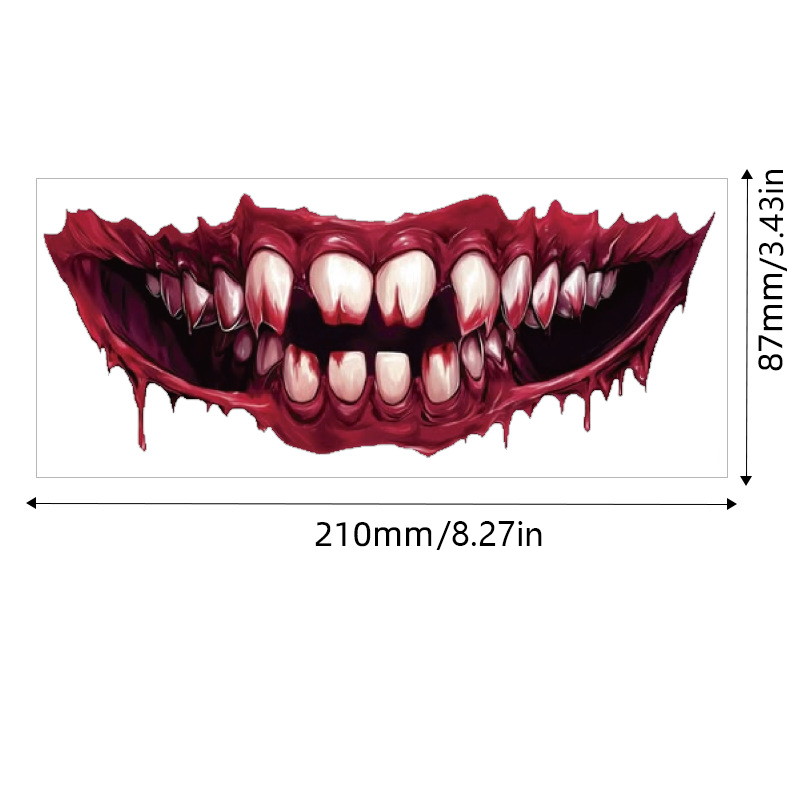 Spooky Waterproof "Big Mouth" Party Makeup Stickers