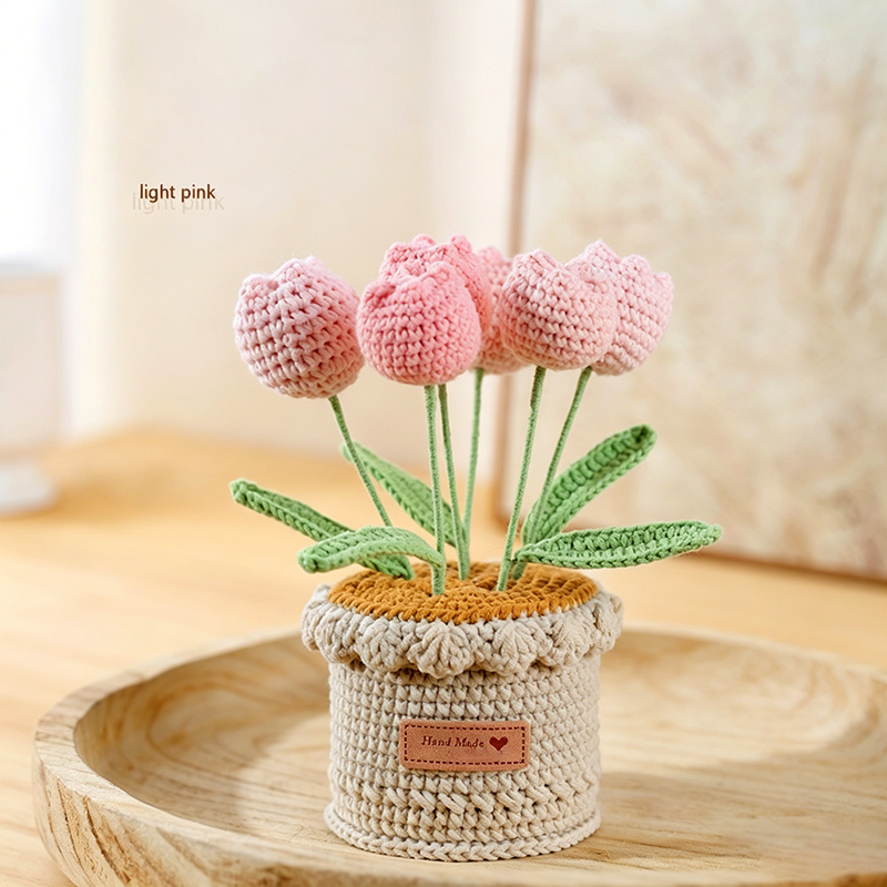 Exquisite Hand-Woven Yarn Potted Plant
