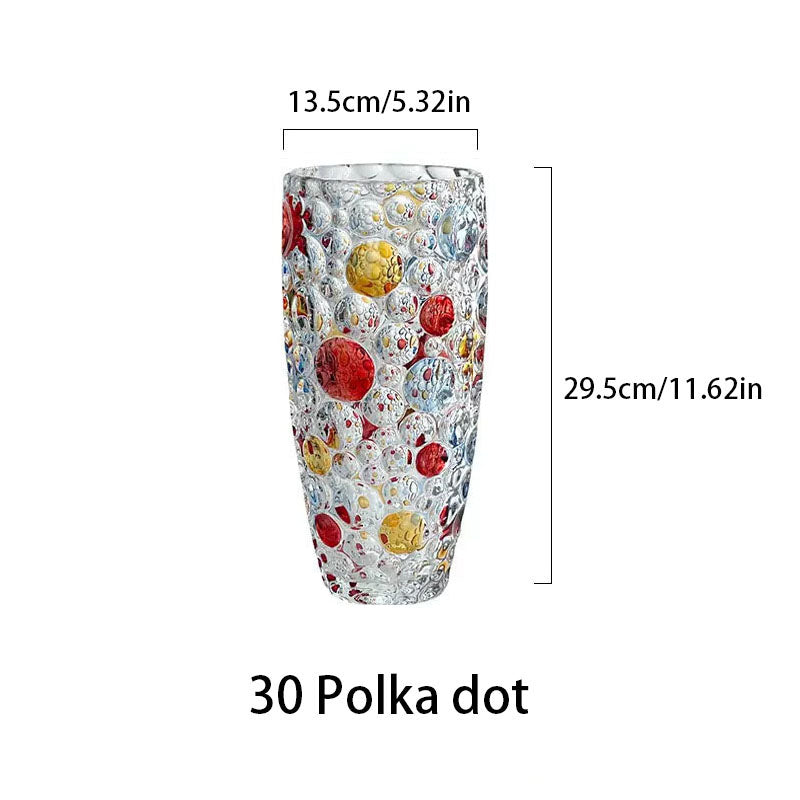 European-style floral arrangement (polka-dot vase)