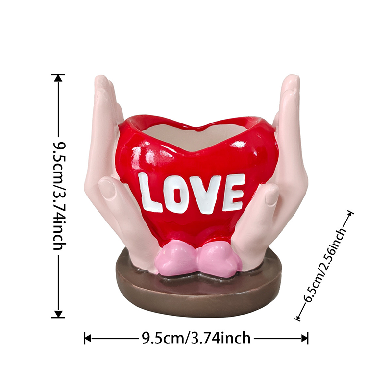"Love" — Holding a Heart-Shaped Candle Holder