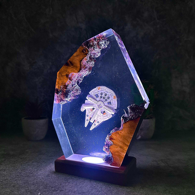 Spaceship Epoxy Resin Lamp