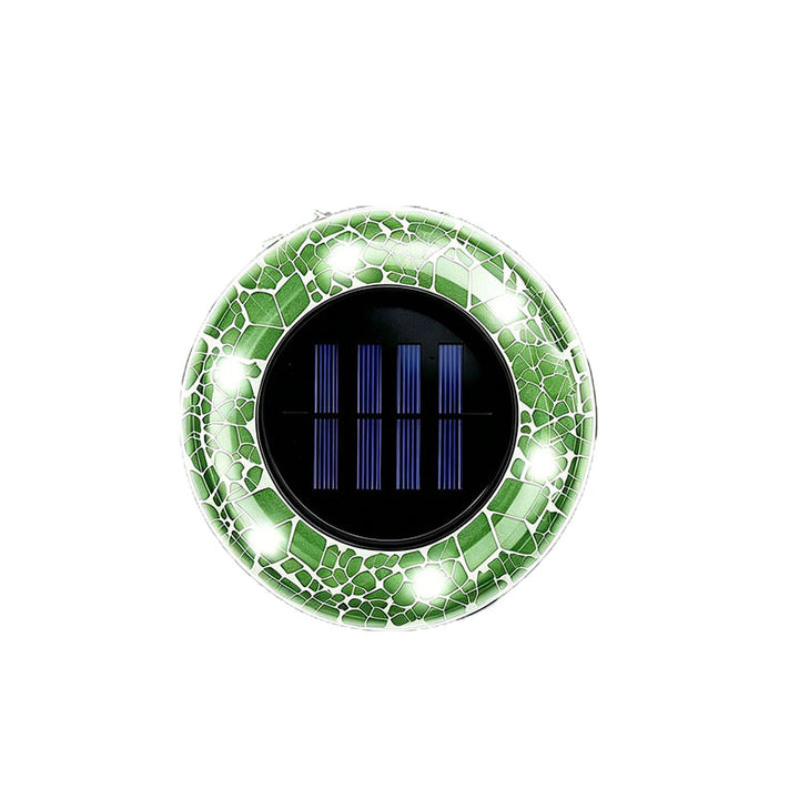 Solar-powered waterproof mosaic LED night light for outdoor courtyards