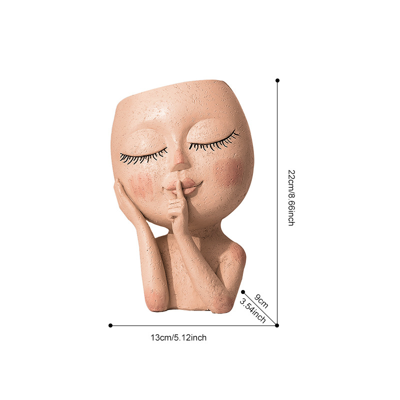 Face-Shaped Planter Decoration