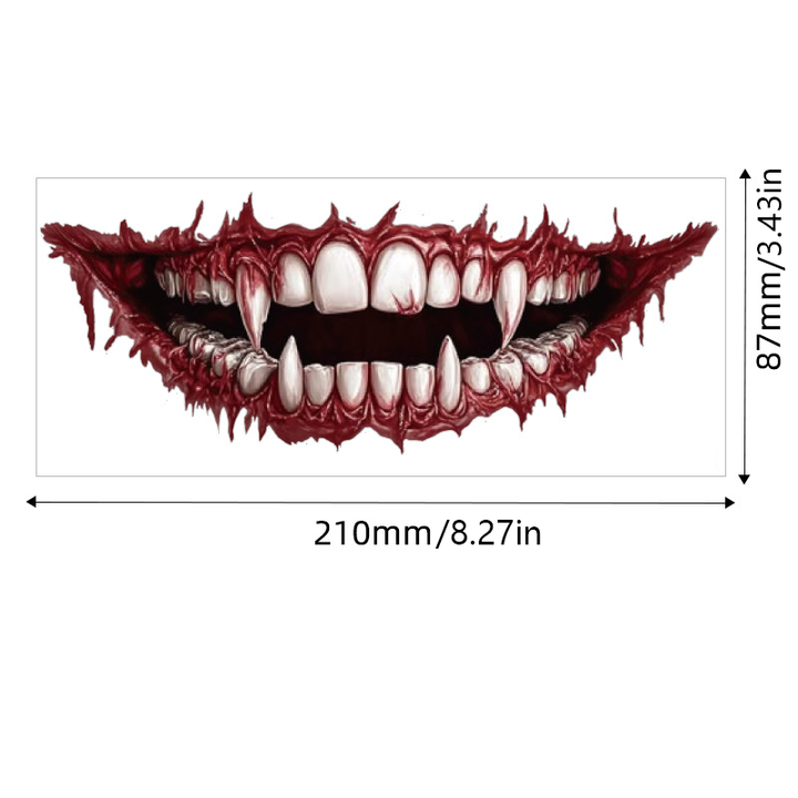 Spooky Waterproof "Big Mouth" Party Makeup Stickers