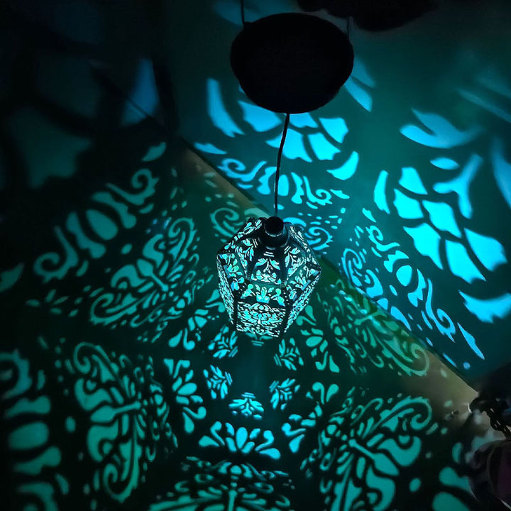 Solar-Powered Cutout Ambient Projection Garden Light