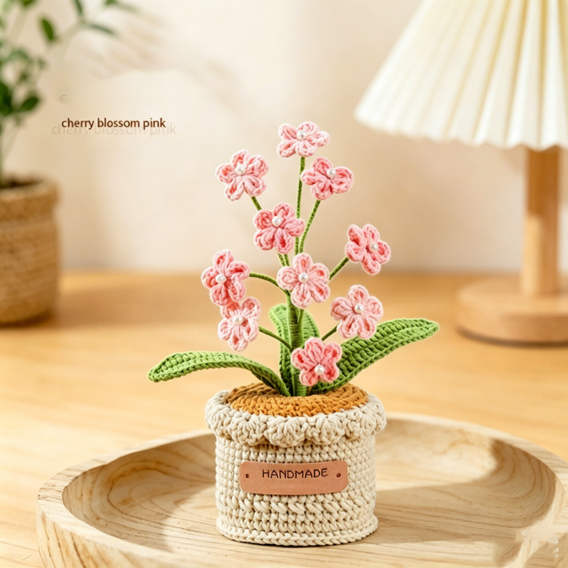 Exquisite Hand-Woven Yarn Potted Plant