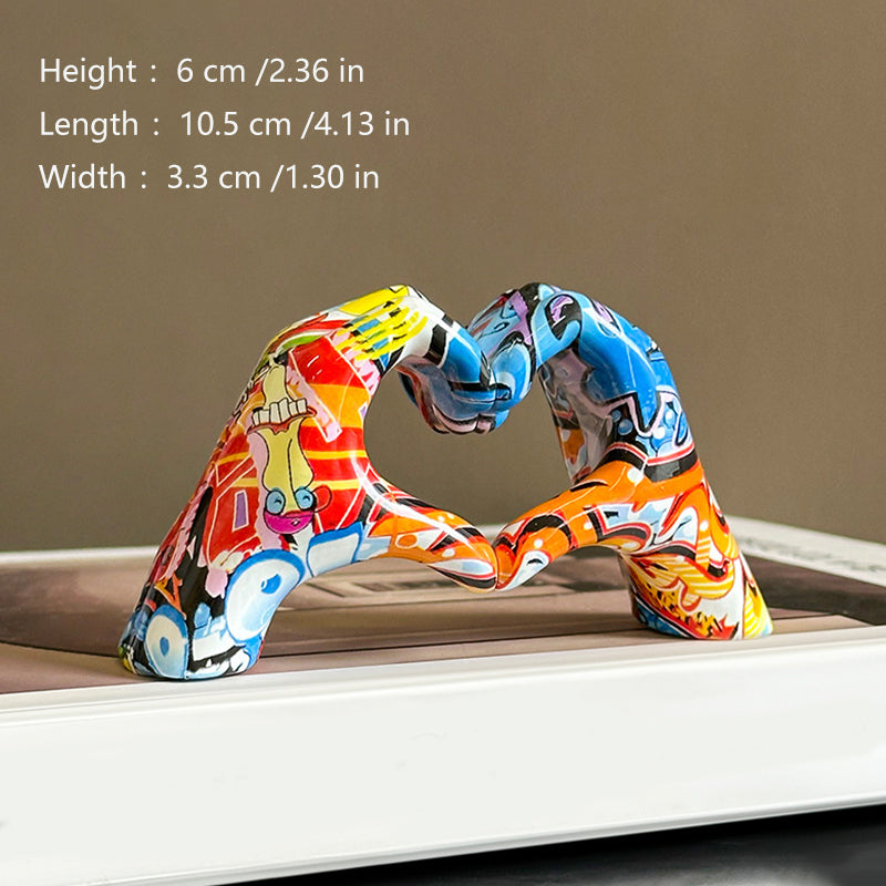 Creative Heart-Gesture Sculpture