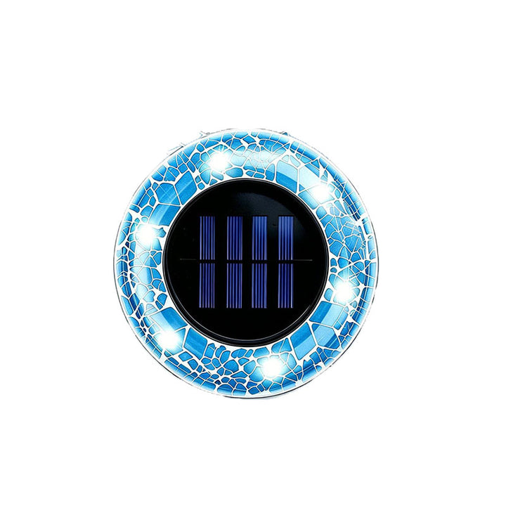 Solar-powered waterproof mosaic LED night light for outdoor courtyards