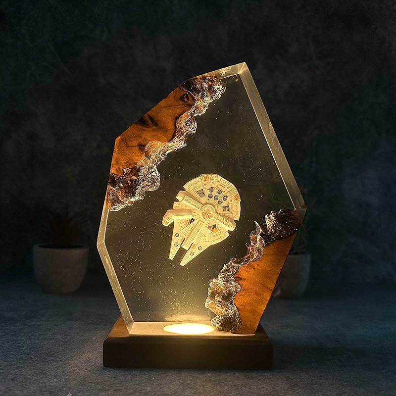 Spaceship Epoxy Resin Lamp