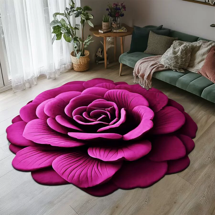 Stunning 3D floral-pattern diatomite bath mat