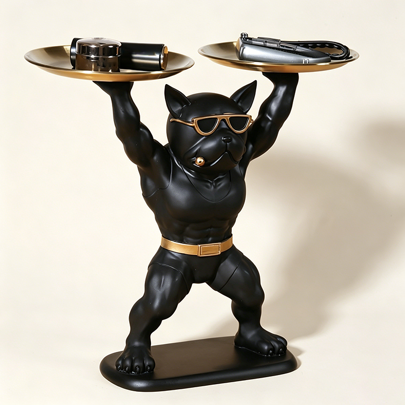 Creative Bulldog Ornament & Storage Tray
