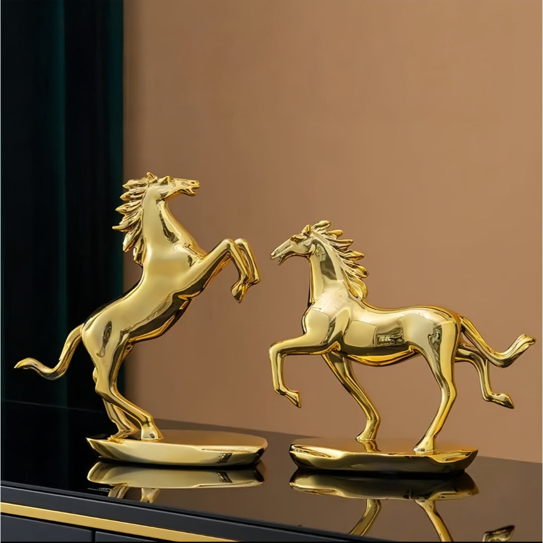 Equestrian Elegance - Copper Horse Sculpture