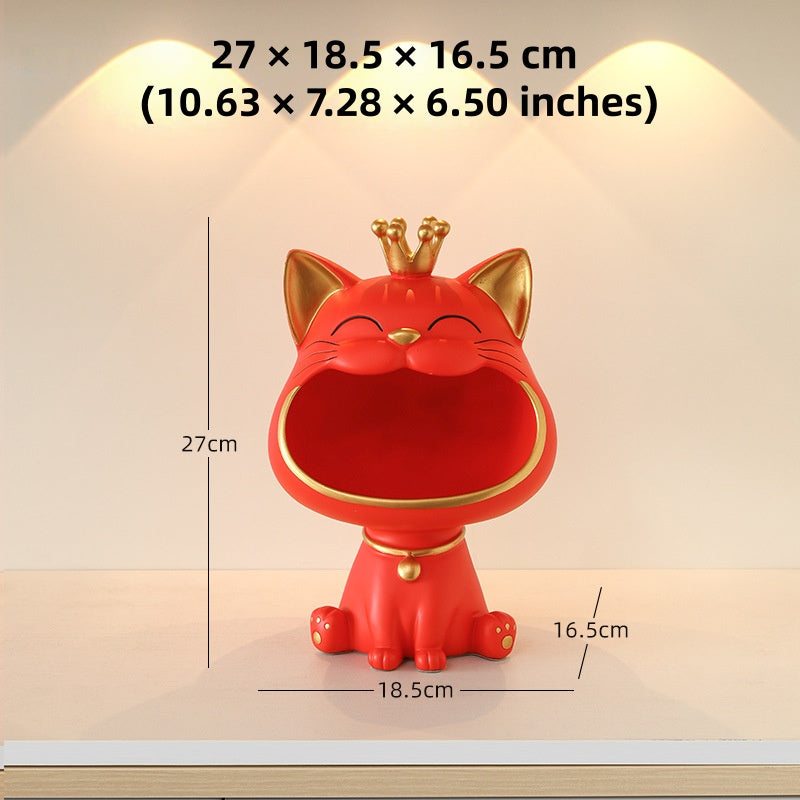 Big Mouth Cat Key Storage Decoration