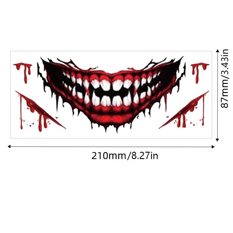 Spooky Waterproof "Big Mouth" Party Makeup Stickers