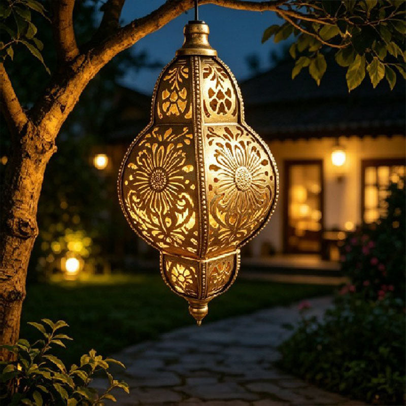 Solar-Powered Cutout Ambient Projection Garden Light