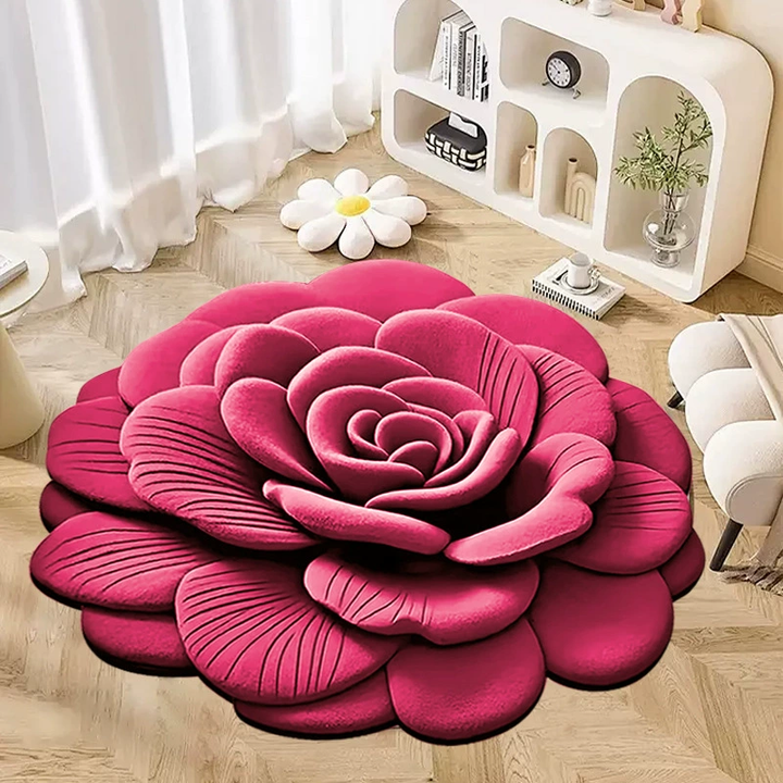 Stunning 3D floral-pattern diatomite bath mat