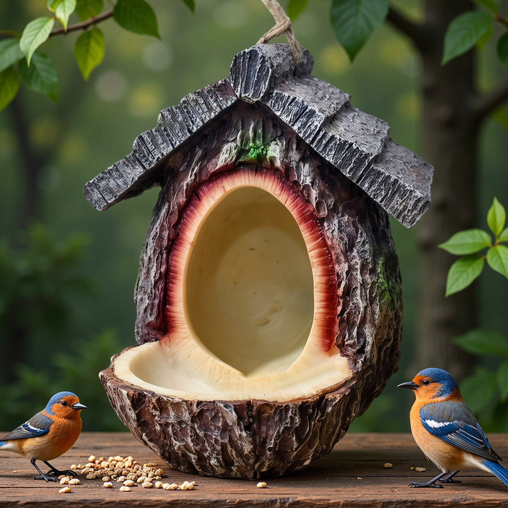Unique and novel resin bird feeder craft